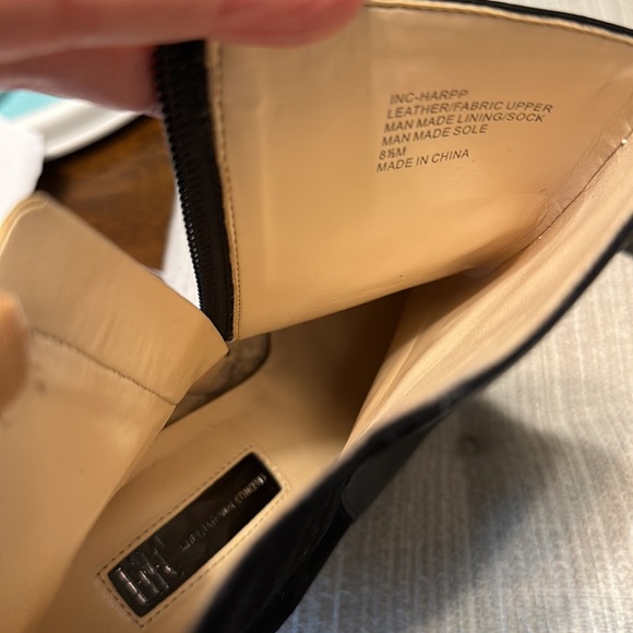 INC black boots with gold accent - Picture 3 of 4